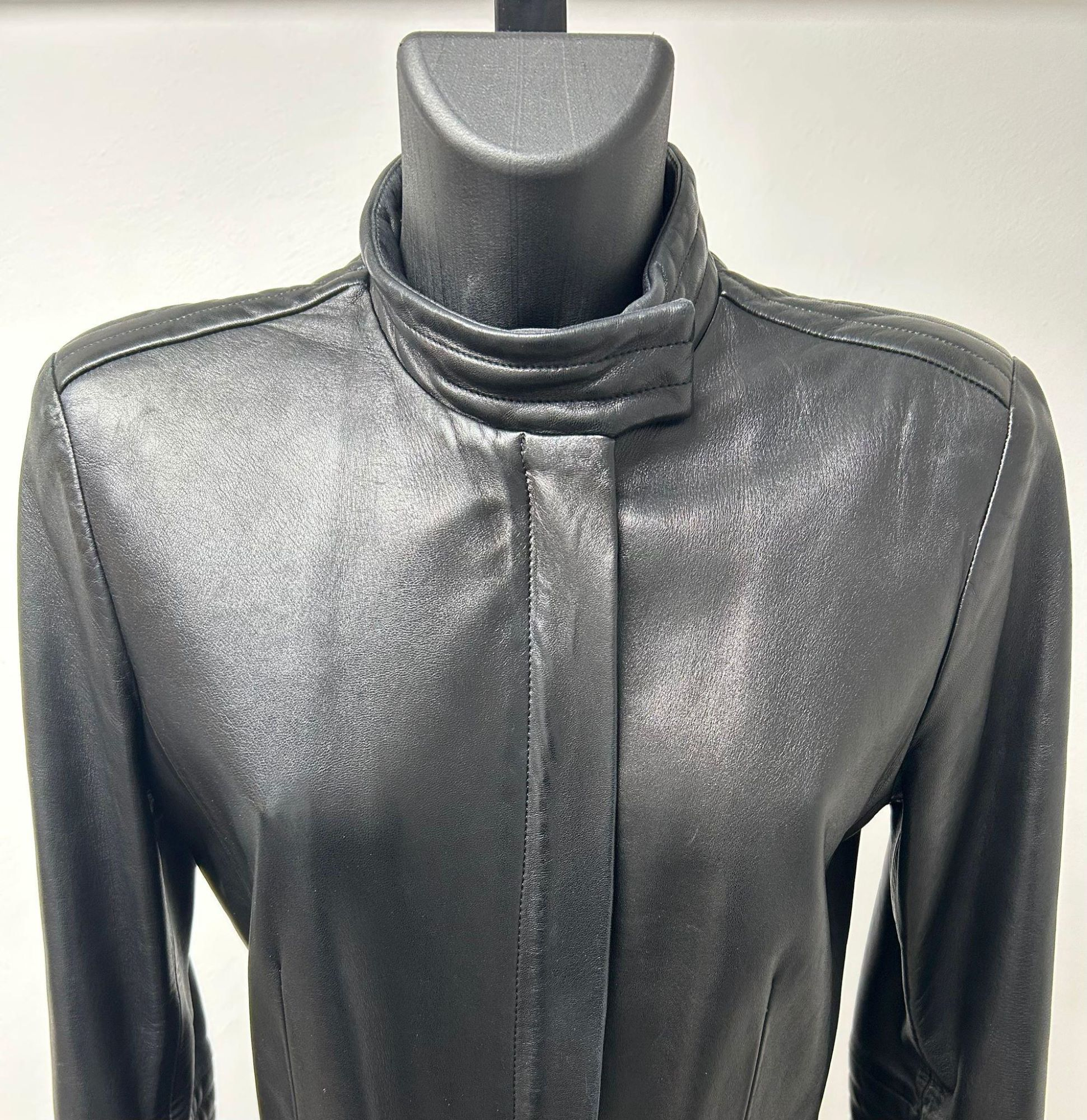 Kenzo Black Leather Coat