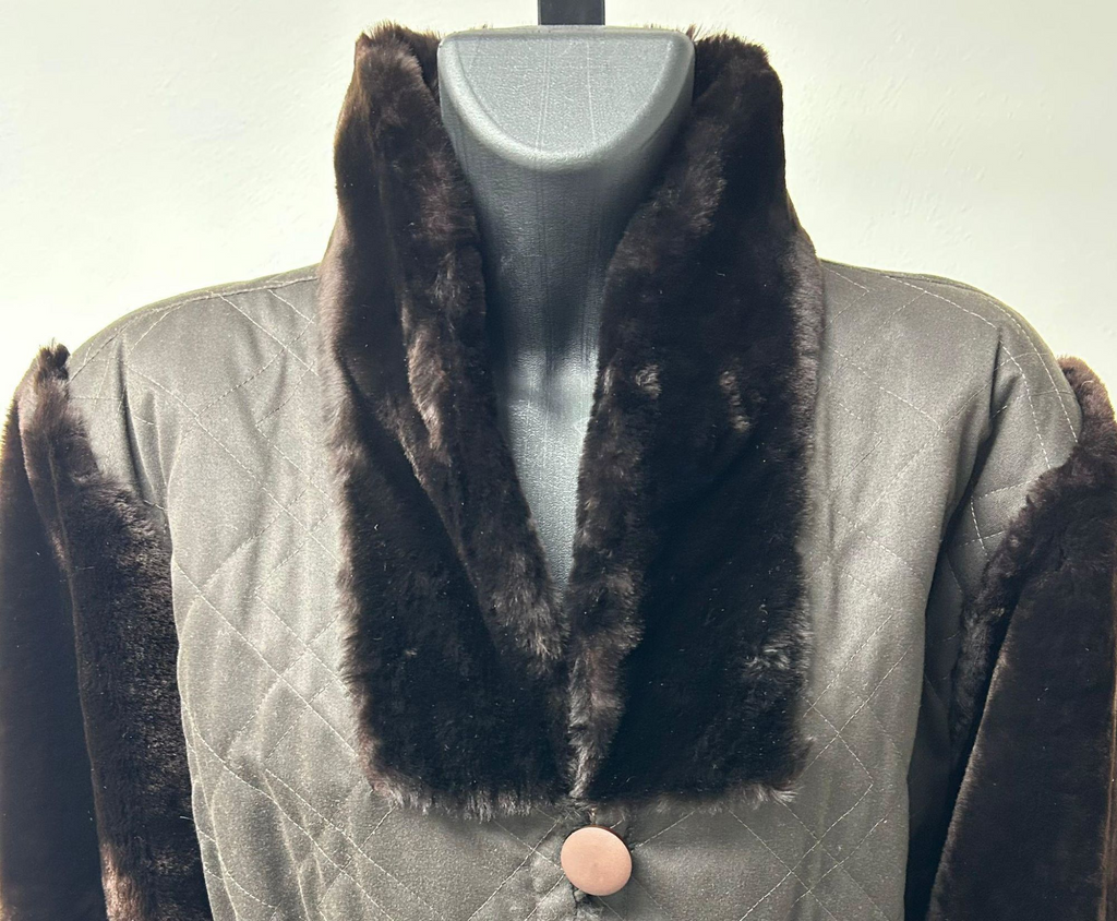 Yves Saint Laurent Brown Bimaterial Fur