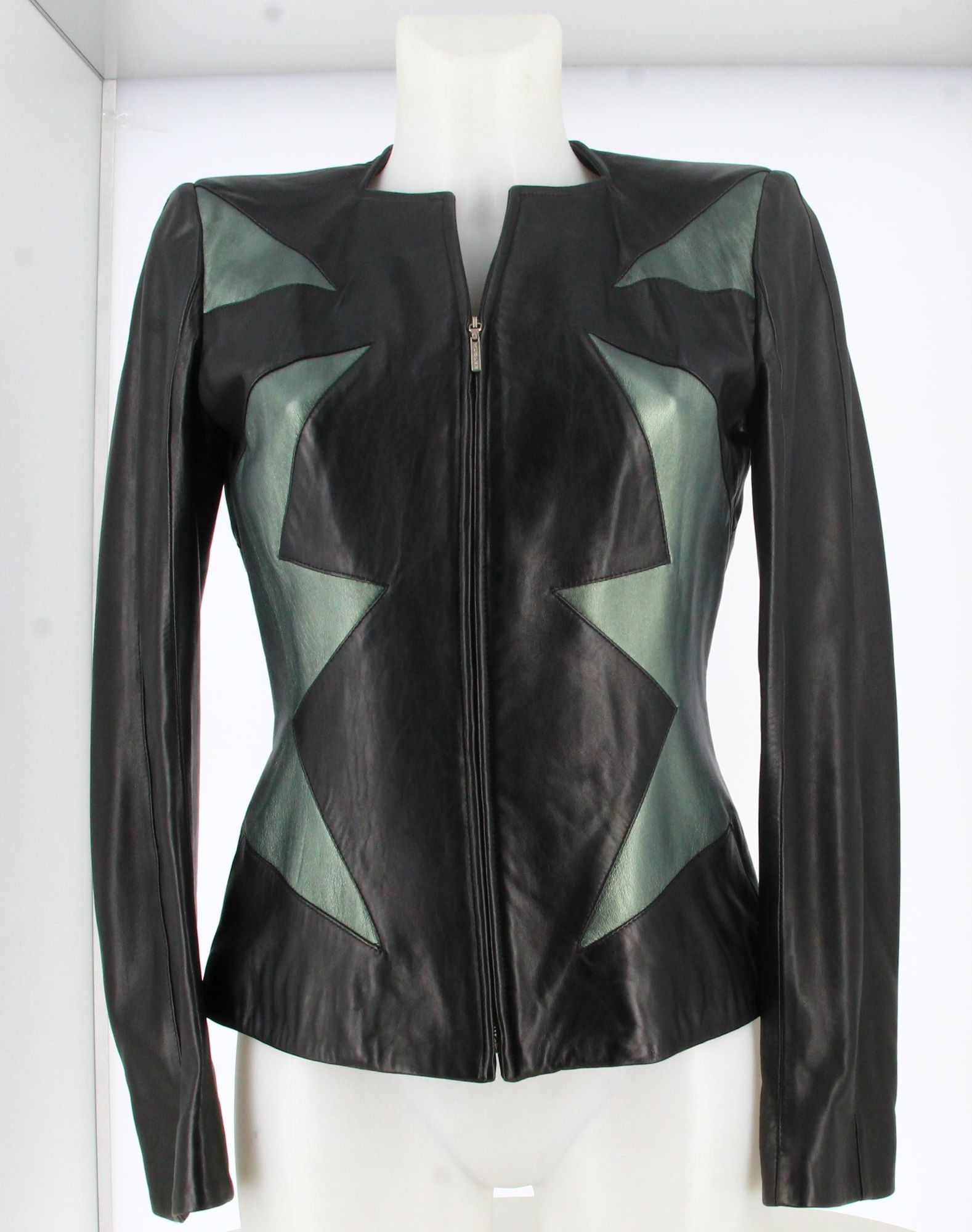Mugler Leather Strass Jacket