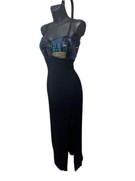 Louis Féraud Dress with Sequins Top Bustier (1992/1993)