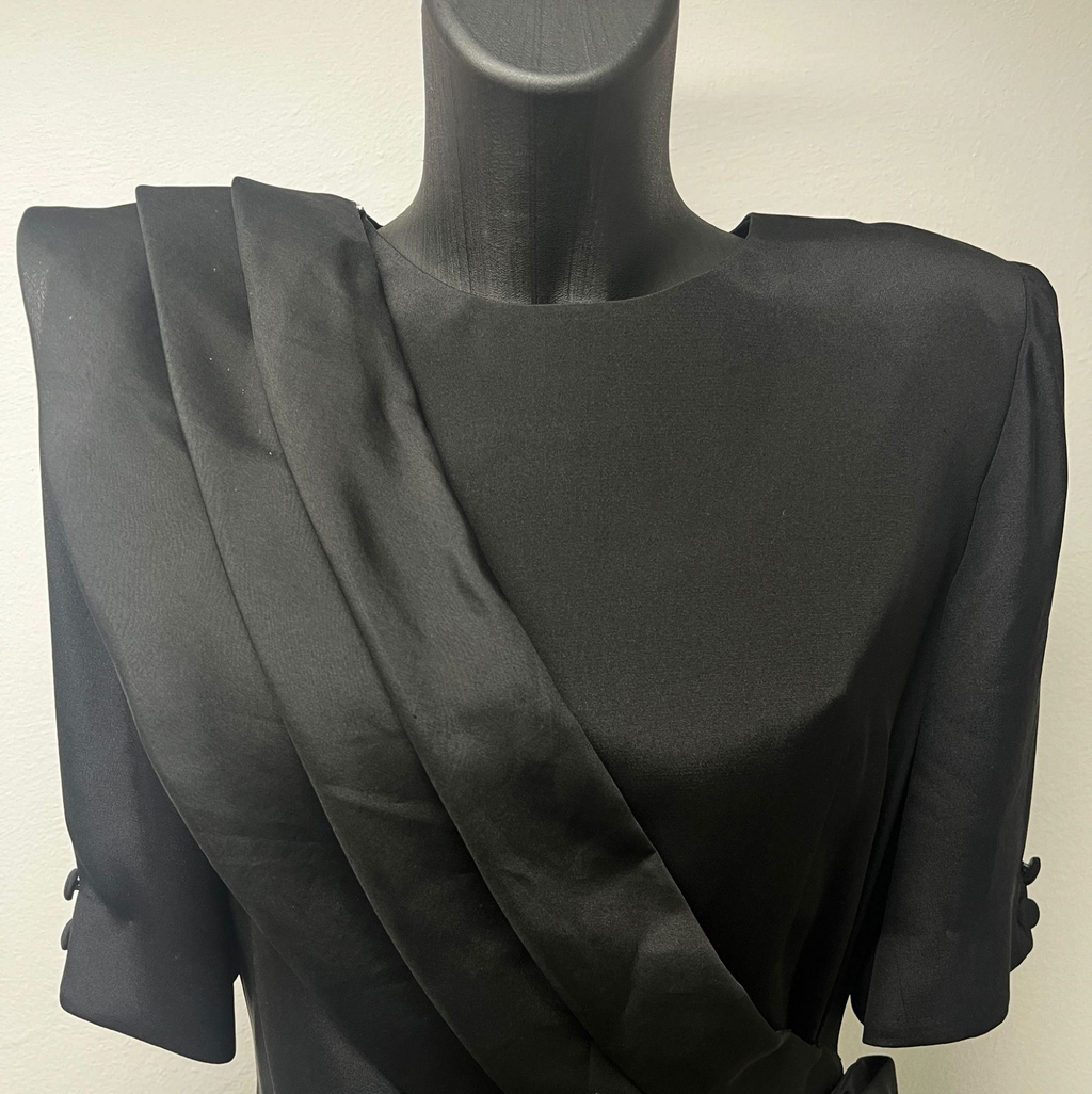 Louis Féraud Black Dress with Front Bow