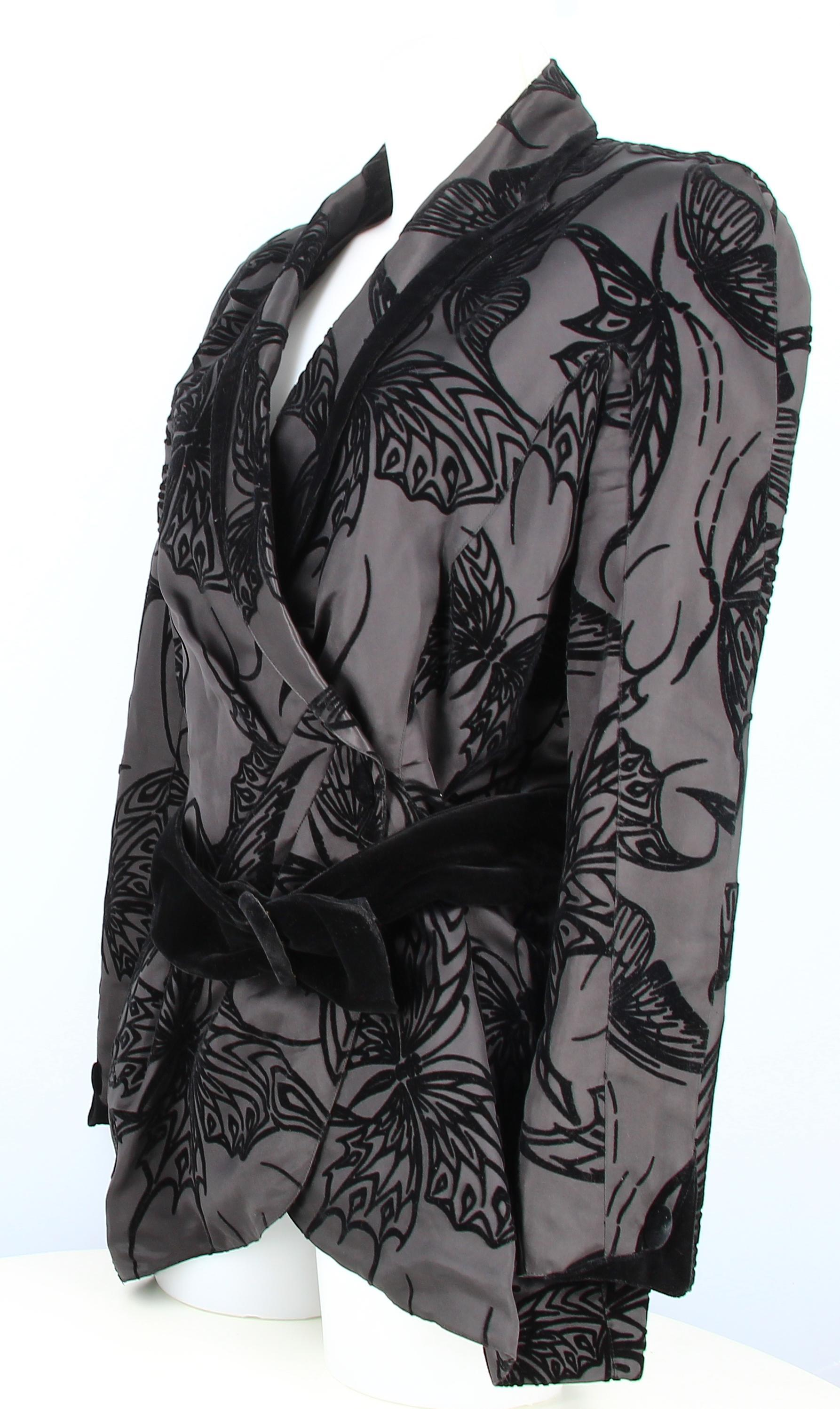 Thierry Mugler Suit Jacket Black Cotton Velvet