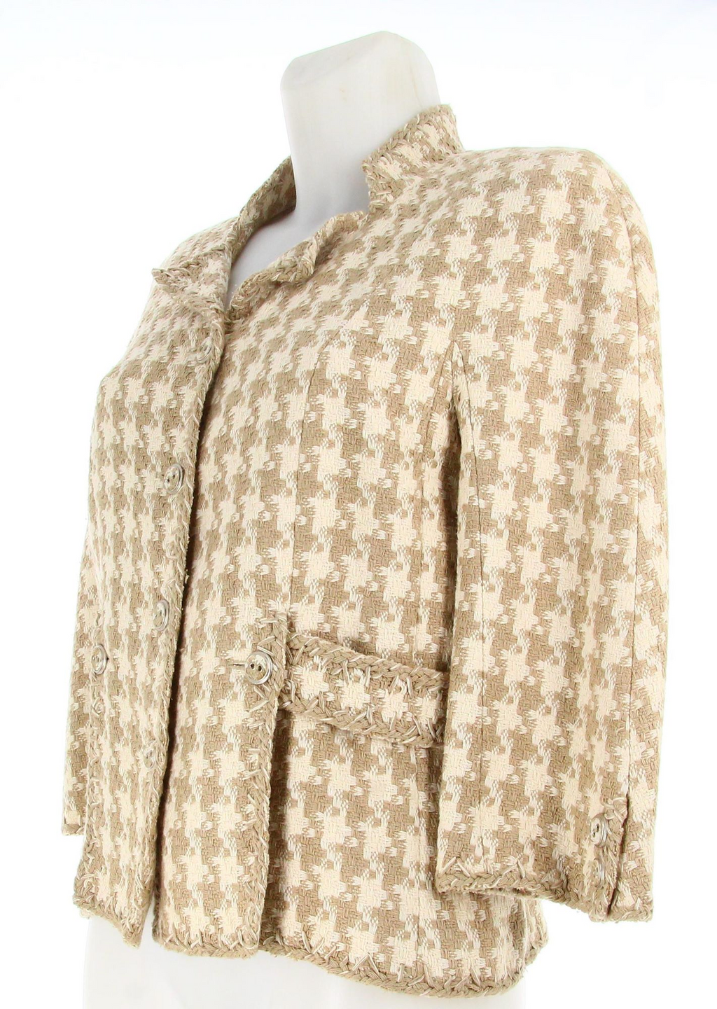 Chanel Beige Carreaux Suit Jacket