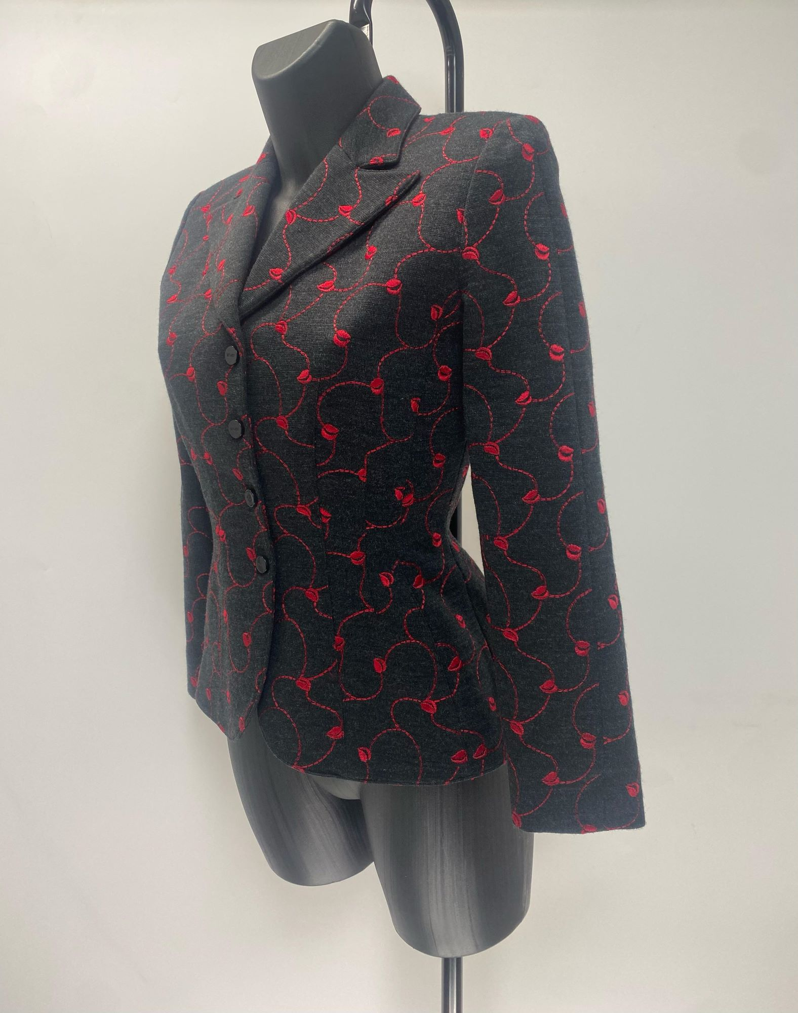 Thierry Mugler Red Embroidered Jacket