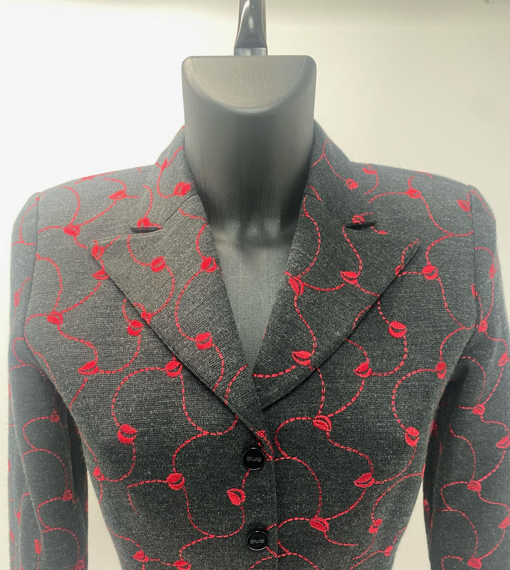 Thierry Mugler Red Embroidered Jacket