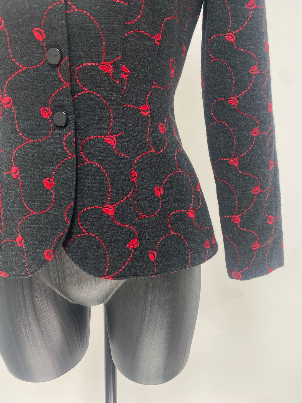 Thierry Mugler Red Embroidered Jacket