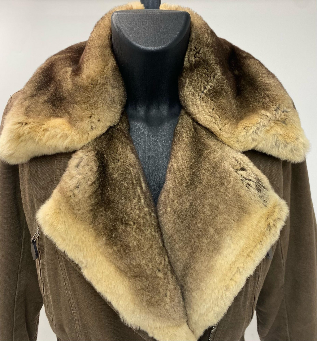 Ermanno Scervino Rabbit Fur Brownn Parka ( F/W 2004)
