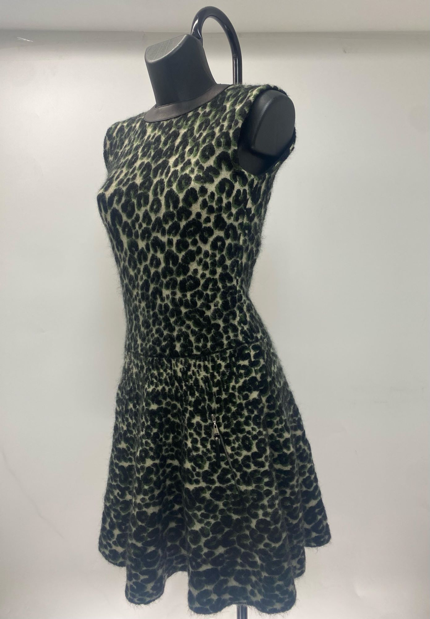 Louis Vuitton Leopard Print Mohair Dress