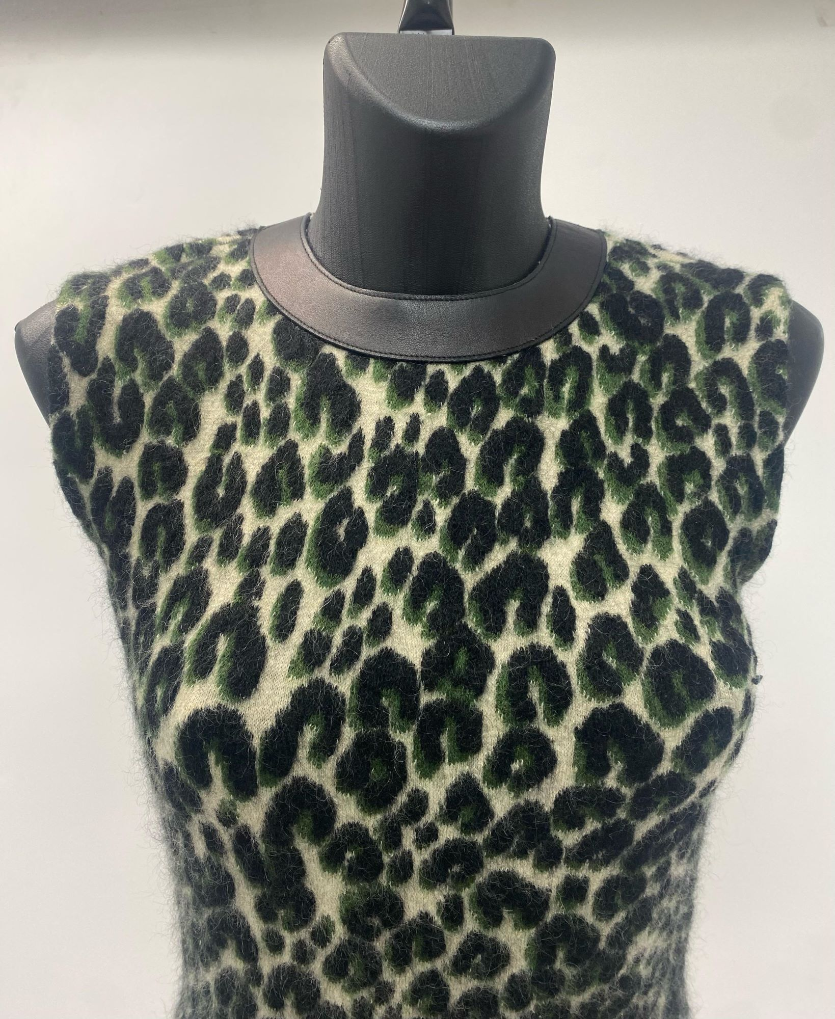 Louis Vuitton Leopard Print Mohair Dress
