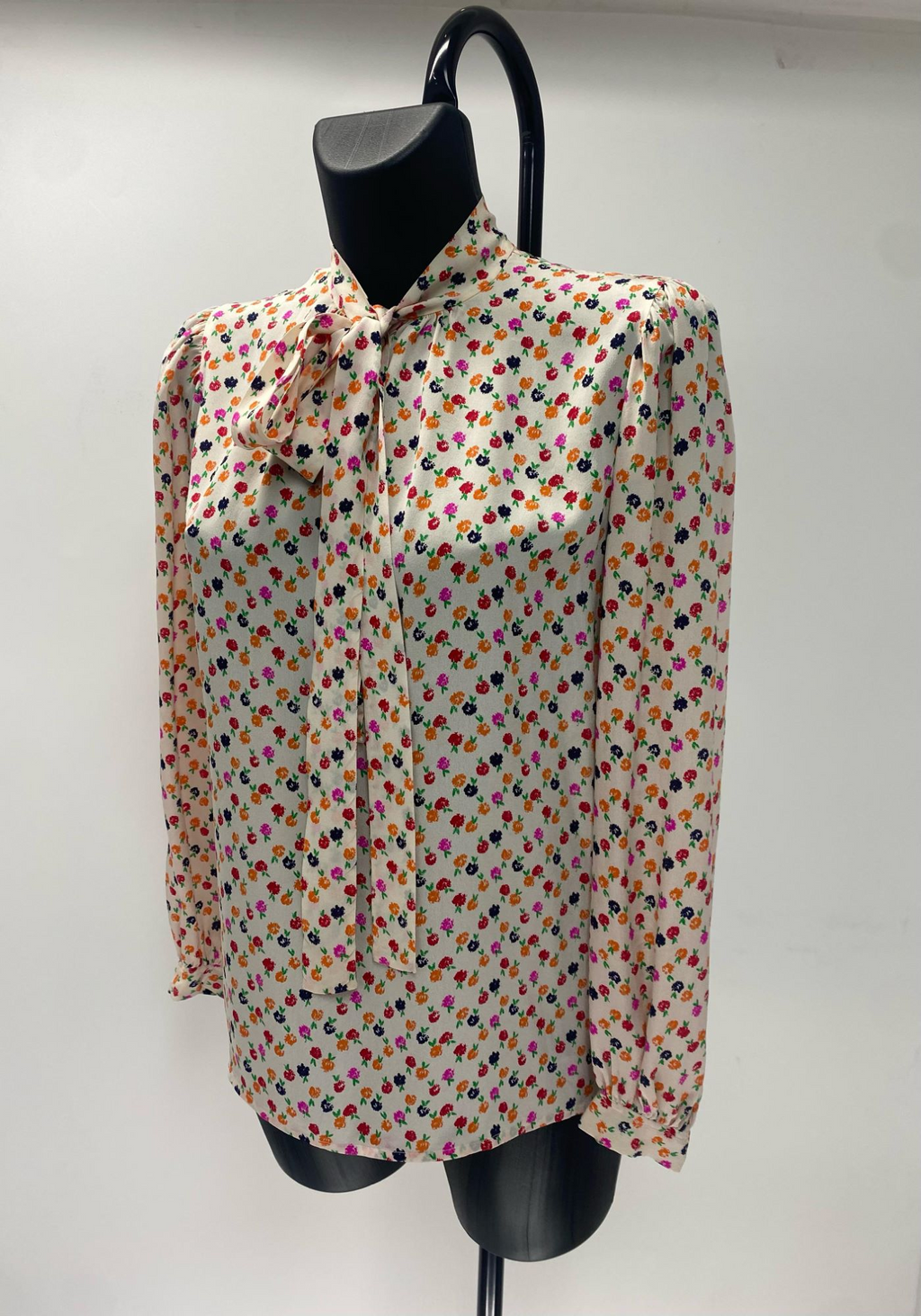 Yves Saint Laurent Fruits Blouse with Lavallière