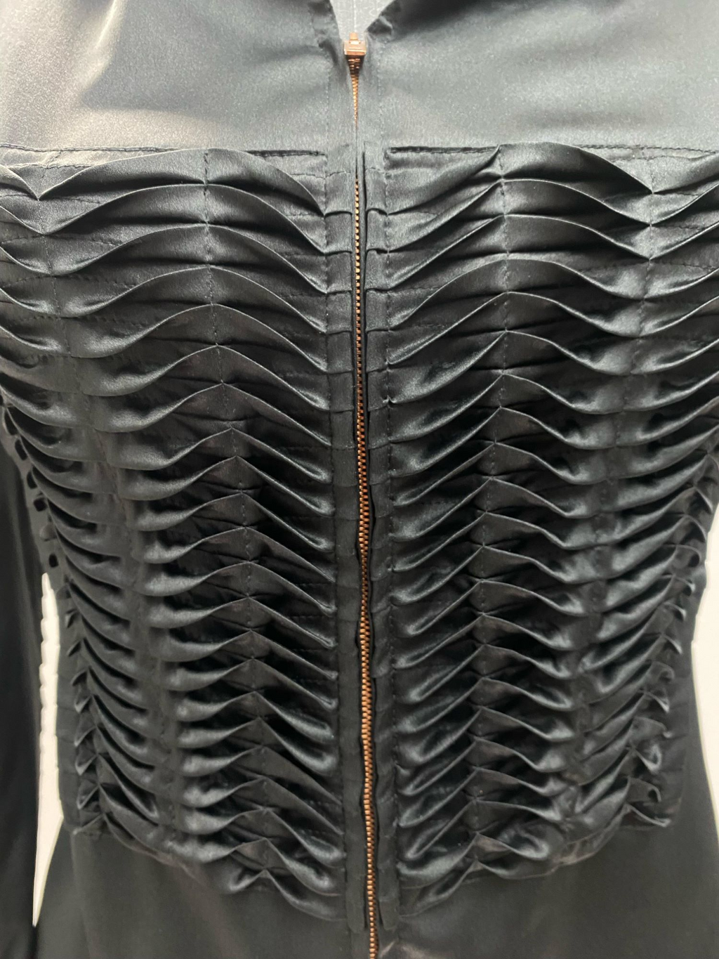 Gucci Black Satin Corset Jacket