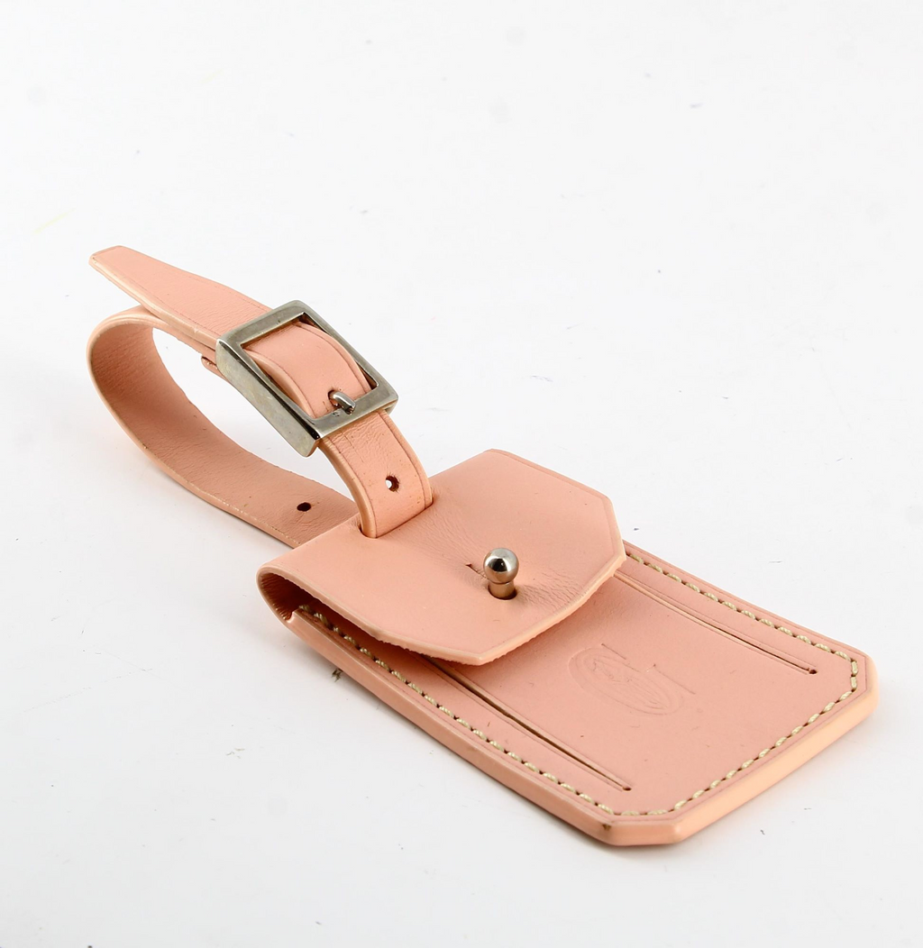 Goyard Pink Leather Name Tag