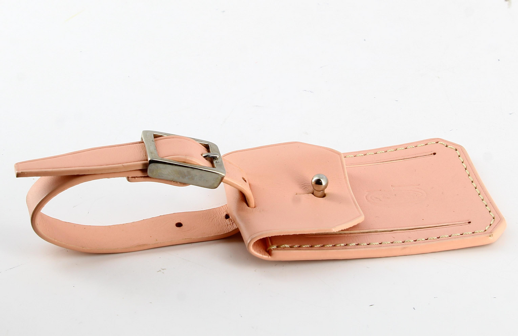 Goyard Pink Leather Name Tag