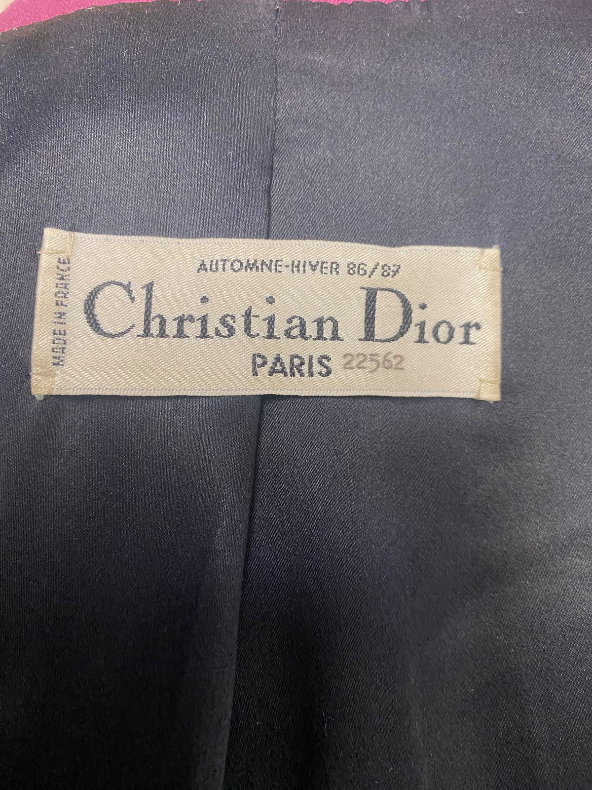 Christian Dior Haute Couture FW 1986/87 Plum Wool Skirt Suit (Marc Bohan Era)