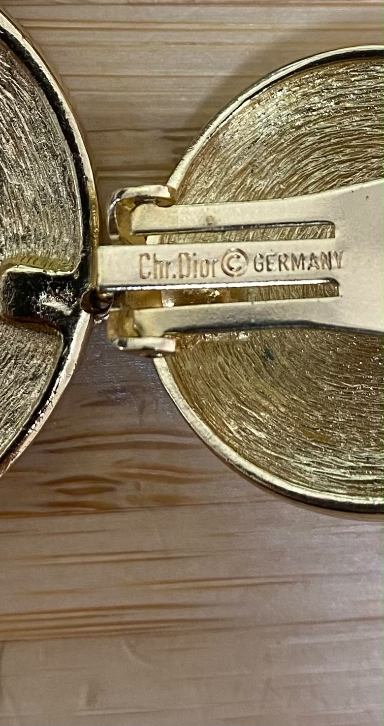 Christian Dior Dangle Earrings with Strass