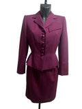 Christian Dior Haute Couture FW 1986/87 Plum Wool Skirt Suit (Marc Bohan Era)