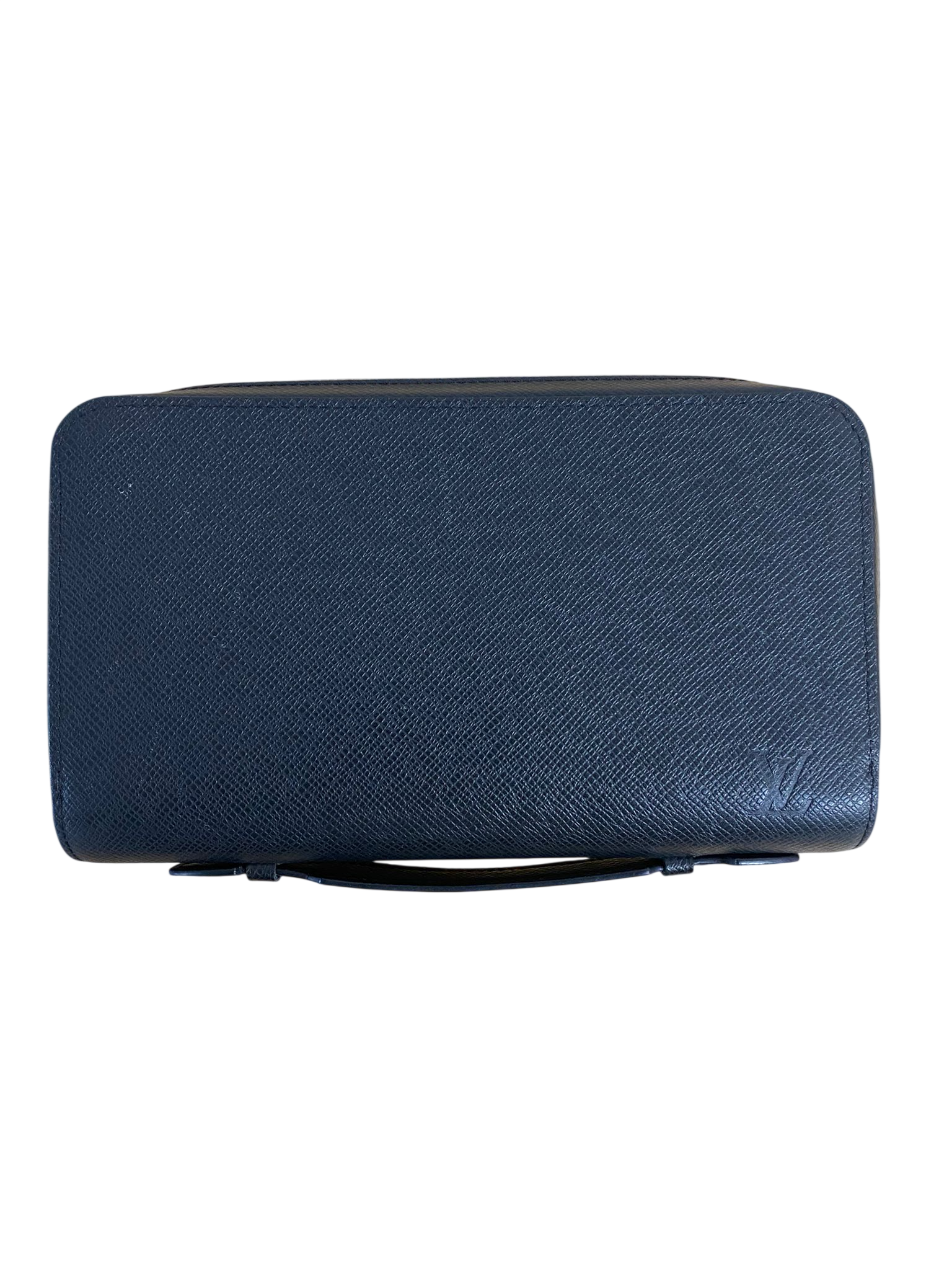 Louis Vuitton XL Zippered Taïga Leather Wallet in Black