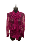 Balenciaga Fuchsia Lace Blouse with Lavallière