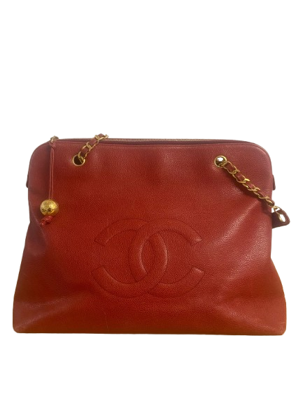 Chanel Coco Mark Chain Tote Bag in Red (1194)