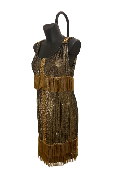 Lanvin Golden Dress with Fringes