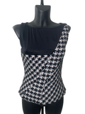 Christian Dior Houndstooth Silk Top