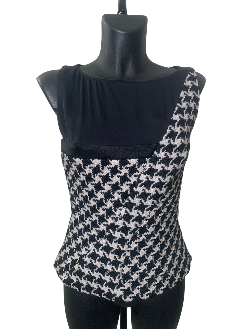 Christian Dior Houndstooth Silk Top