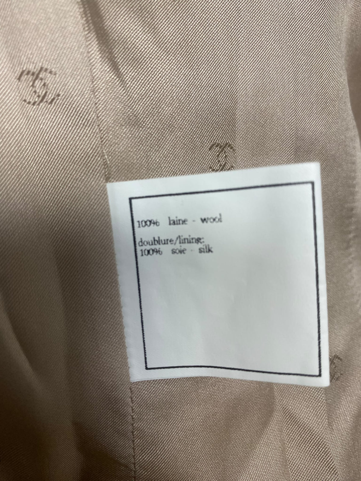 Chanel Vintage 1997 Spring Beige Wool Long Jacket Coat – Size 38