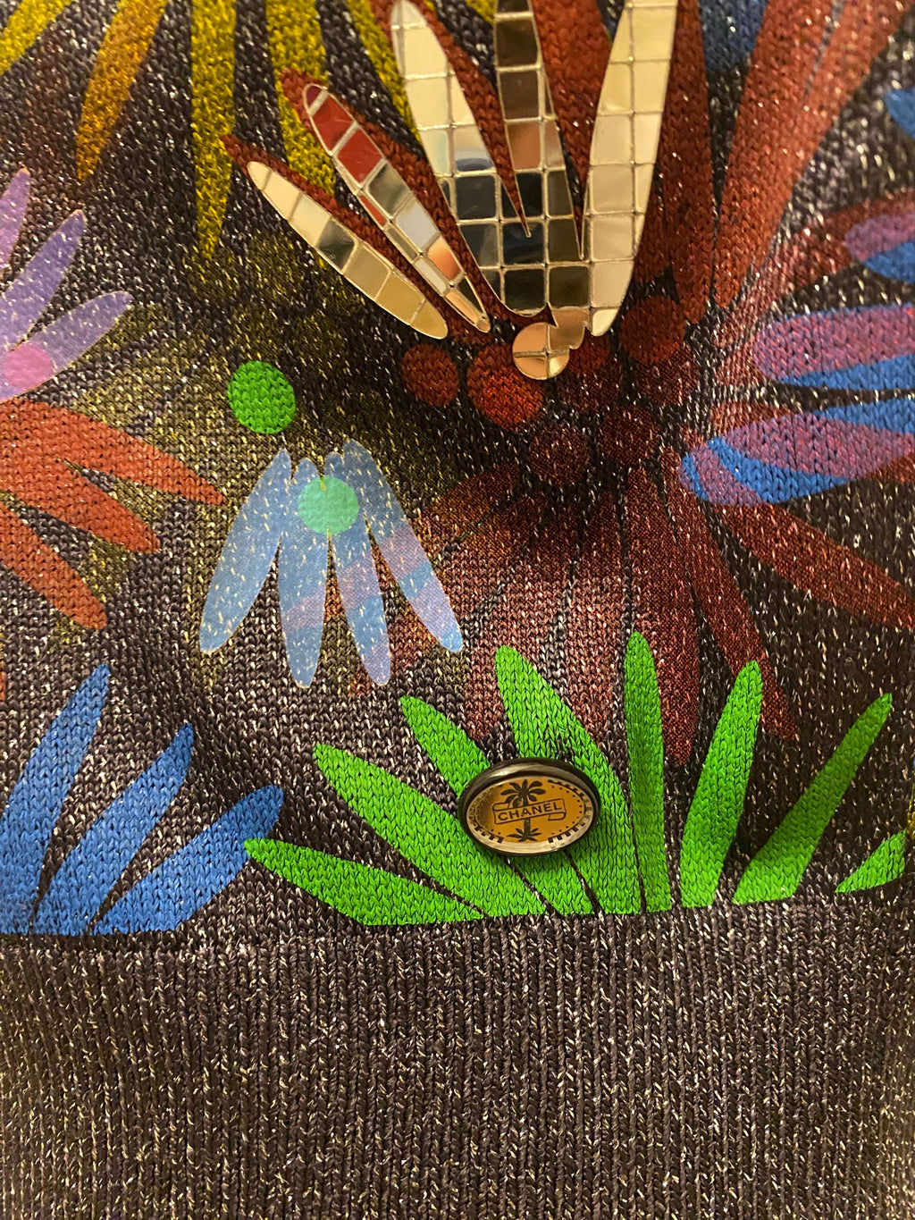 Chanel Multicolor Acetate Blend Cuba Sweater