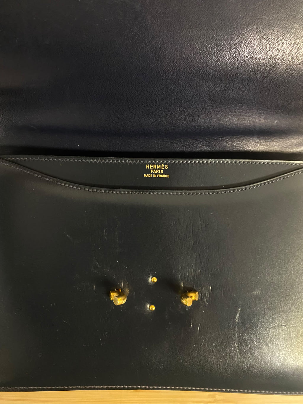 Hermès Dark Blue Fonsbell Bag