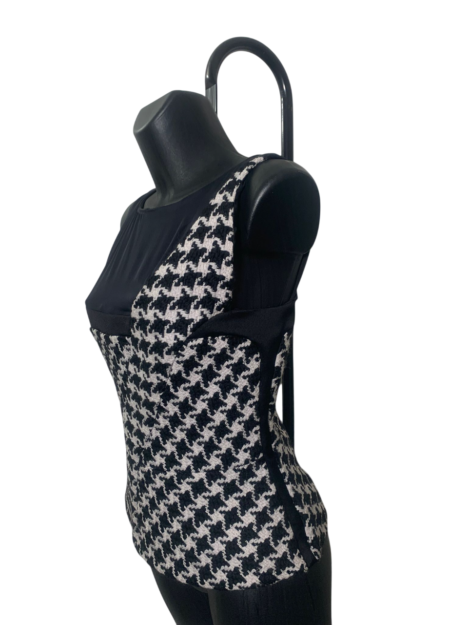 Christian Dior Houndstooth Silk Top