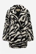 Gucci Zebra-Print Fur Coat PreFall2019