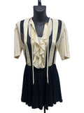 Louis Vuitton Silk-Blend Ruffled Contrast Dress - by Marc Jacobs SS12