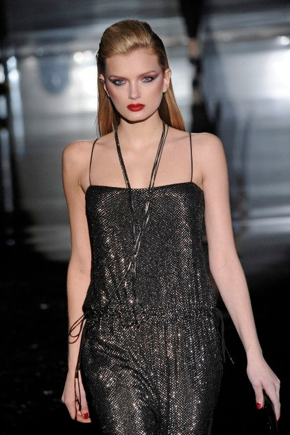 FW2009 Gucci Silver Crystals Embellished Jumpsuit