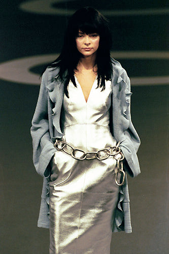 Chanel Silver Lambskin Pencil Dress (FW 1999)