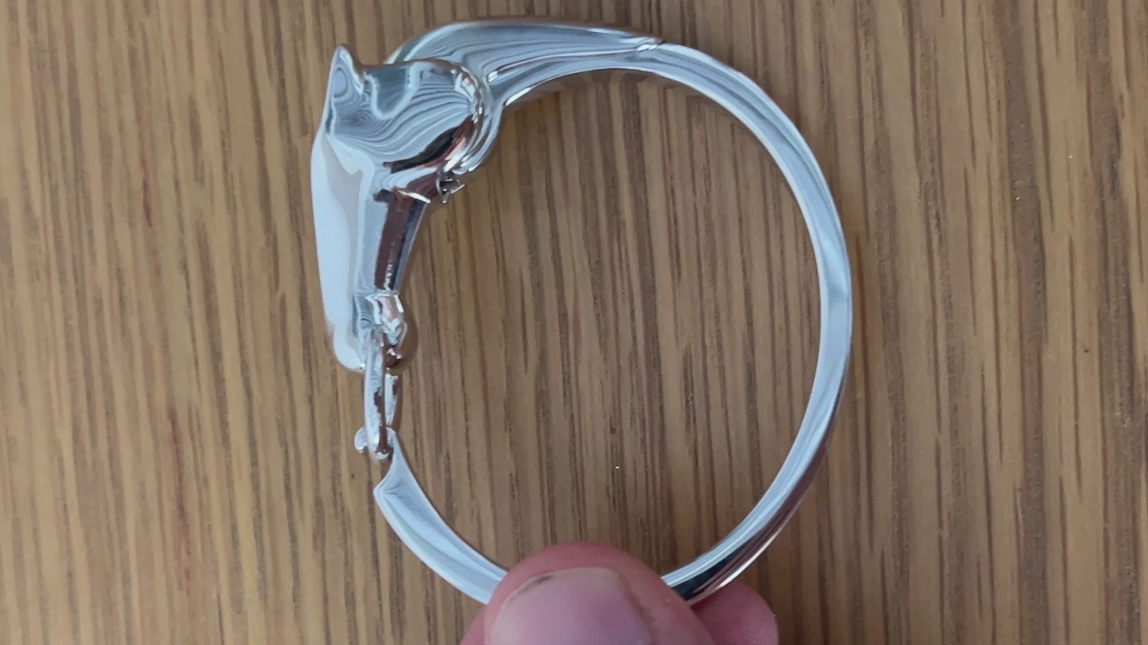 Hermes sterling silver Au Galop bracelet
