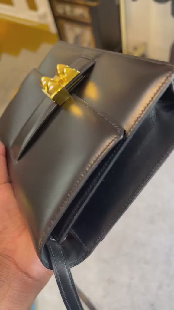 Hermes Box Calf Medor Crossbody Bag
