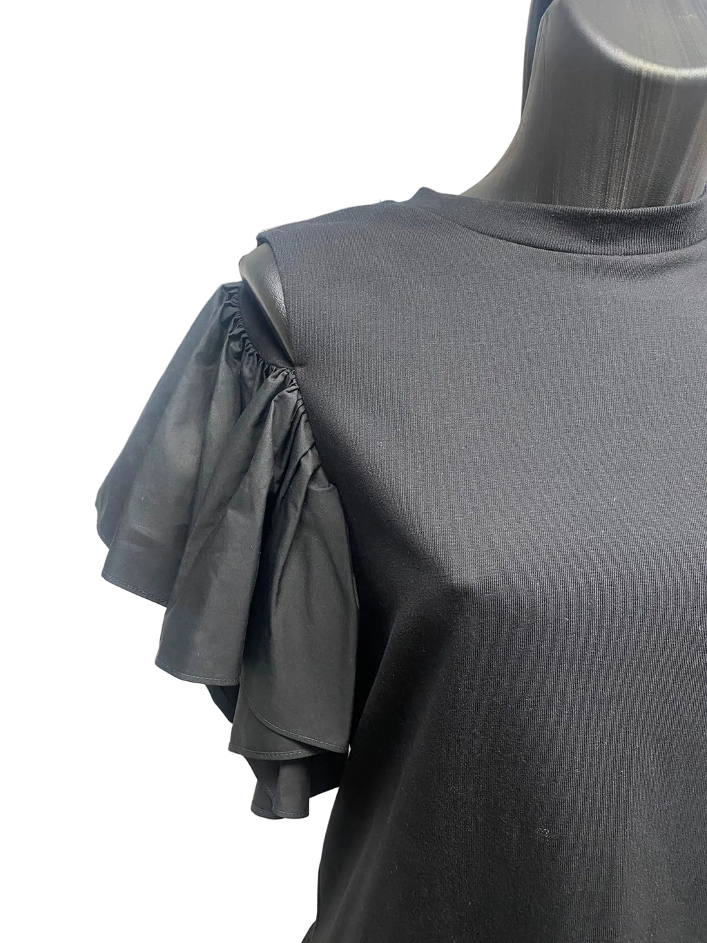Alexander McQueen Black Ruffled Mini Dress