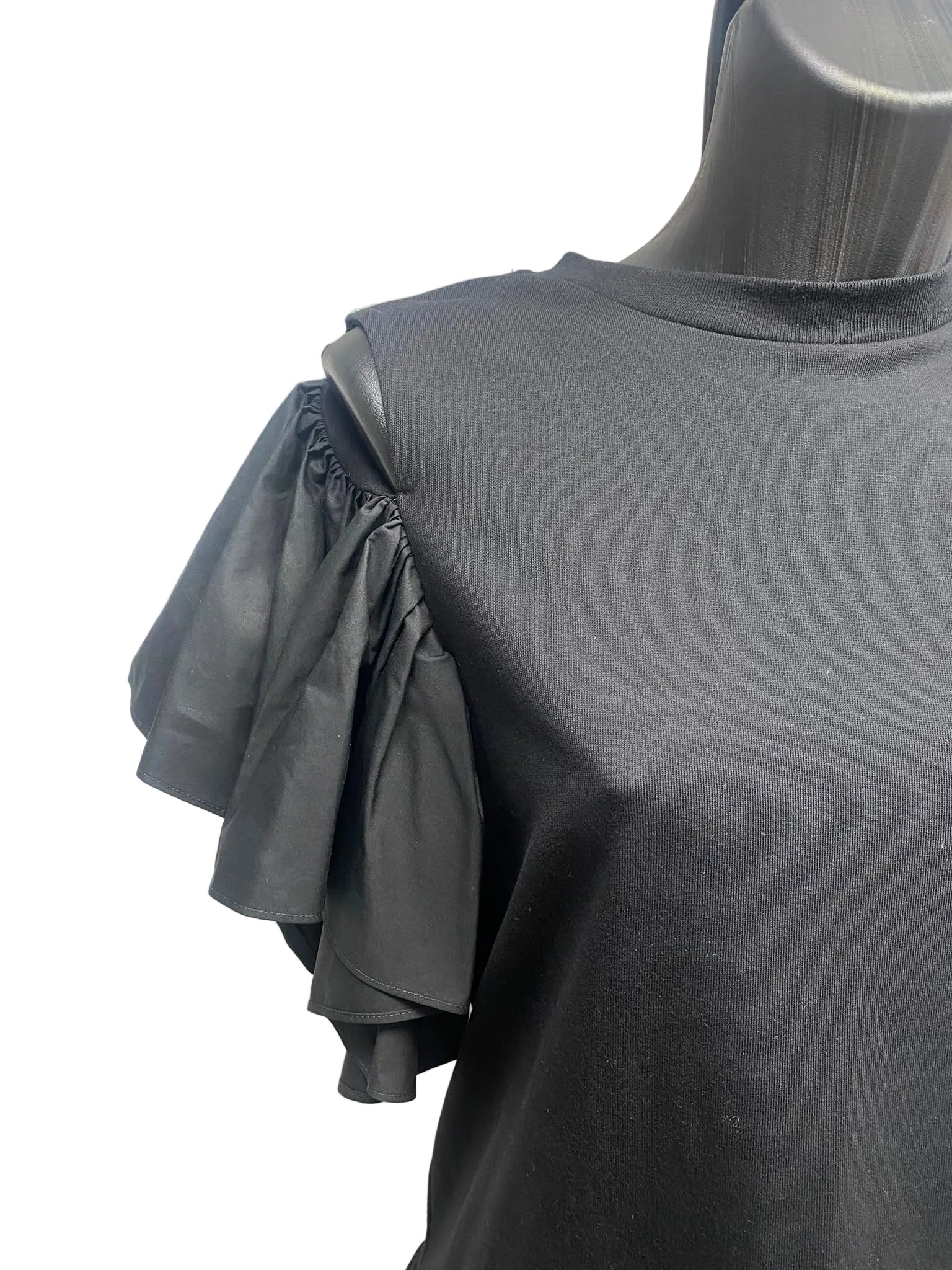 Alexander McQueen Black Ruffled Mini Dress