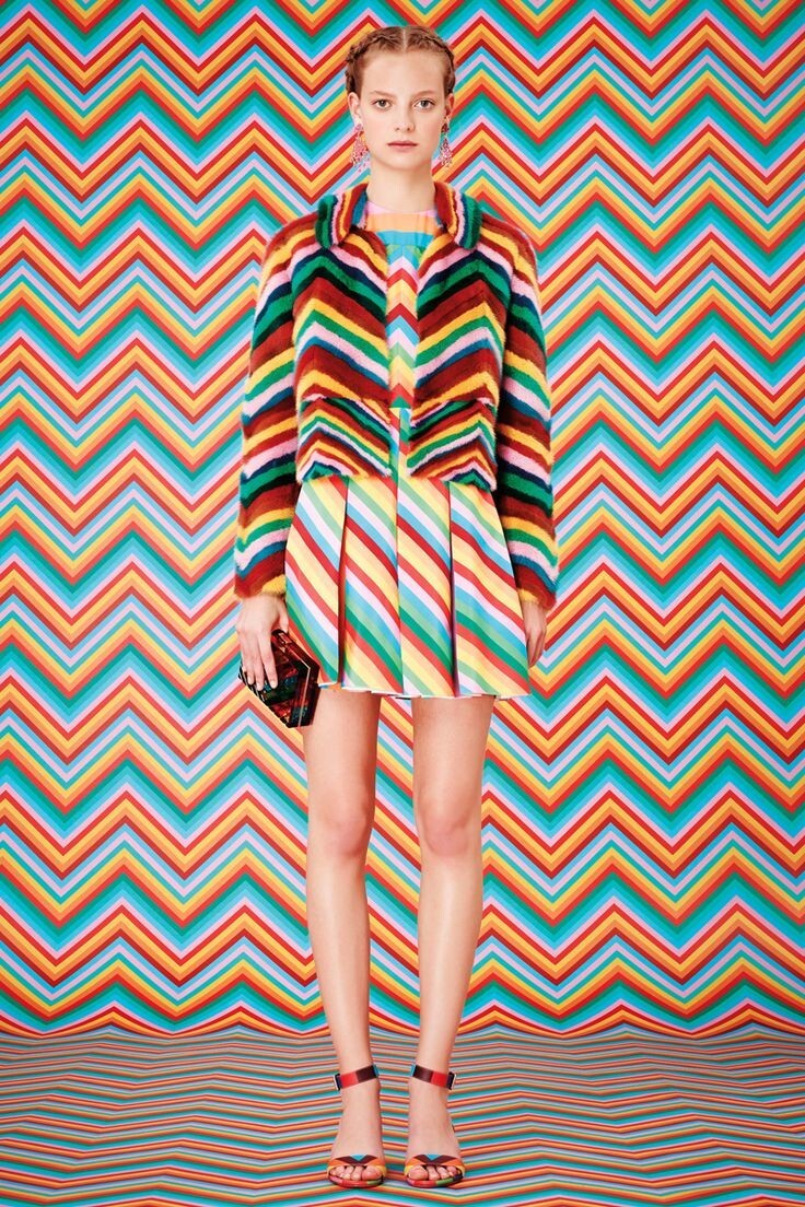 Rainbow Dress Valentino RESORT 2015  by M.Grazia Chiuri & PierPaolo Piccioli