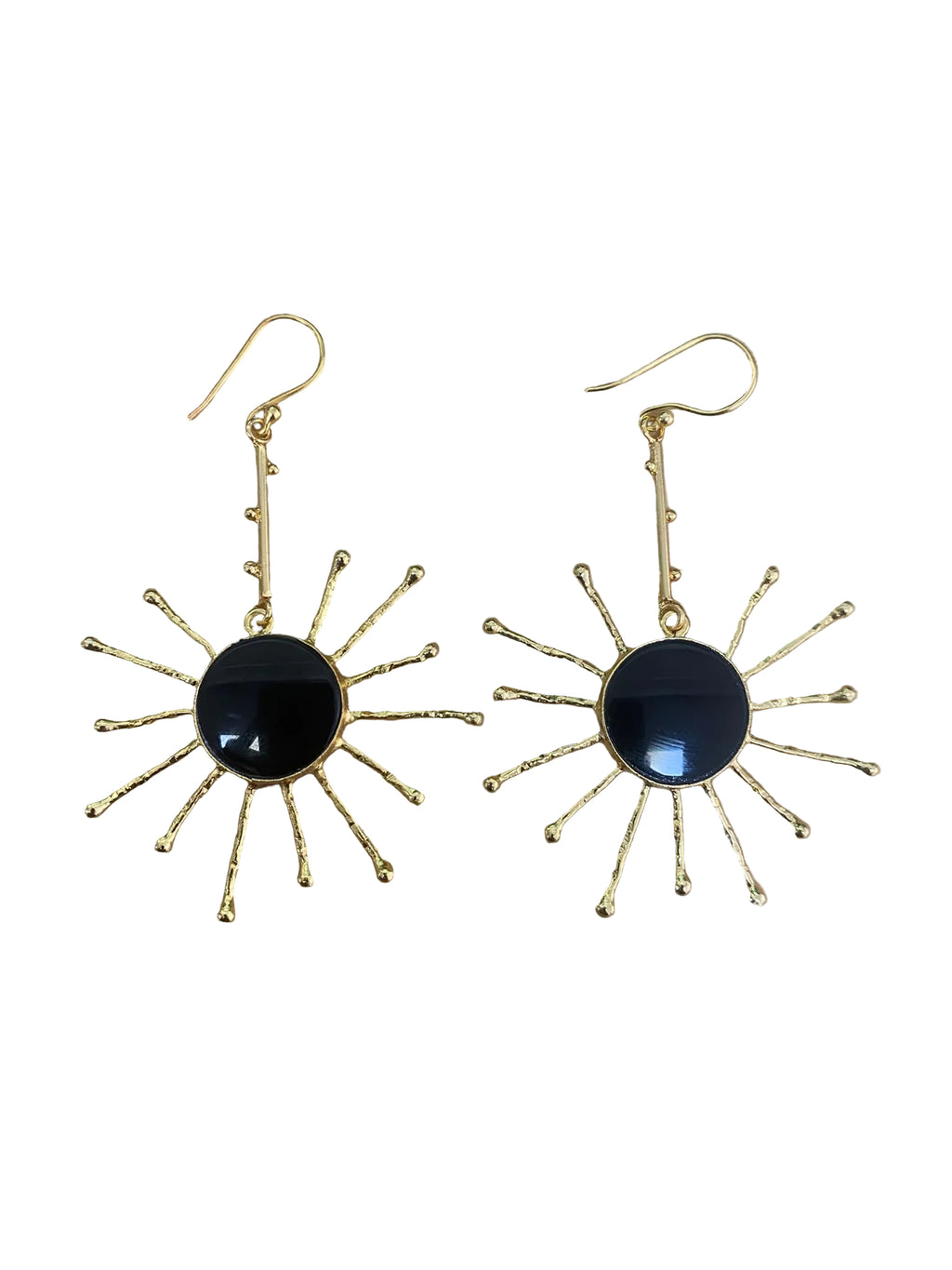 Dilip Jindal - Bijoux Couture - Black Onyx Sun Earrings
