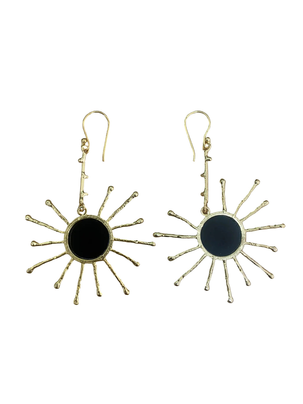 Dilip Jindal - Bijoux Couture - Black Onyx Sun Earrings