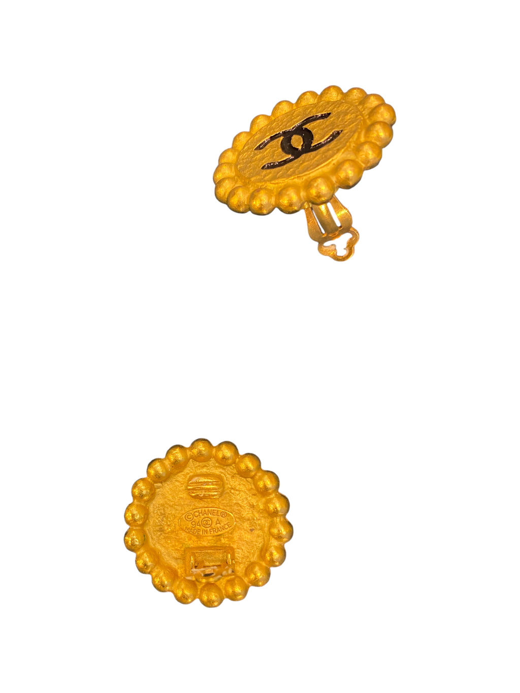 1994 Chanel Golden Double C Earrings