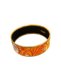 Hermes bracelet with orange pattern