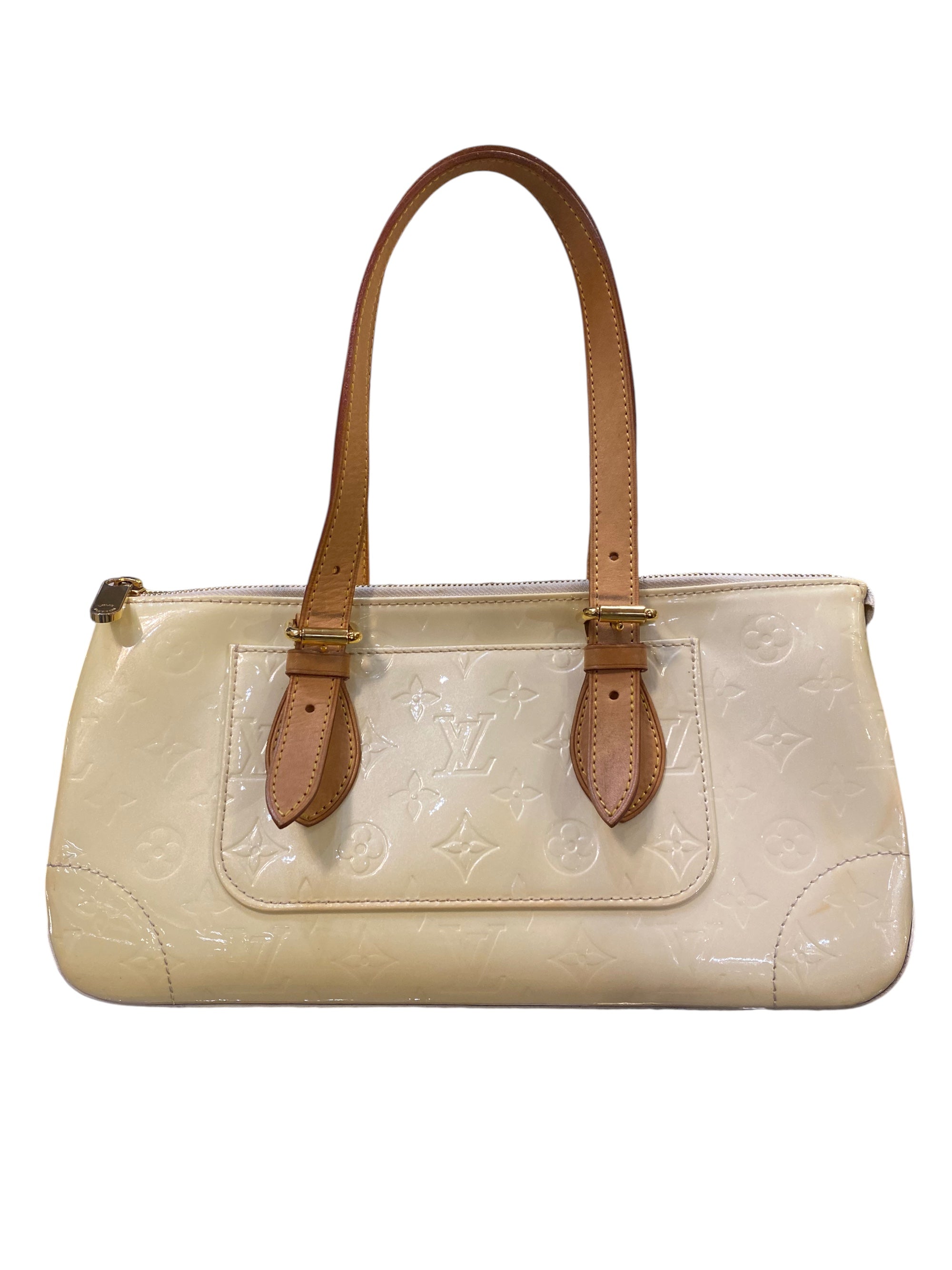 2008 Louis Vuitton handbag in beige monogram patent leather