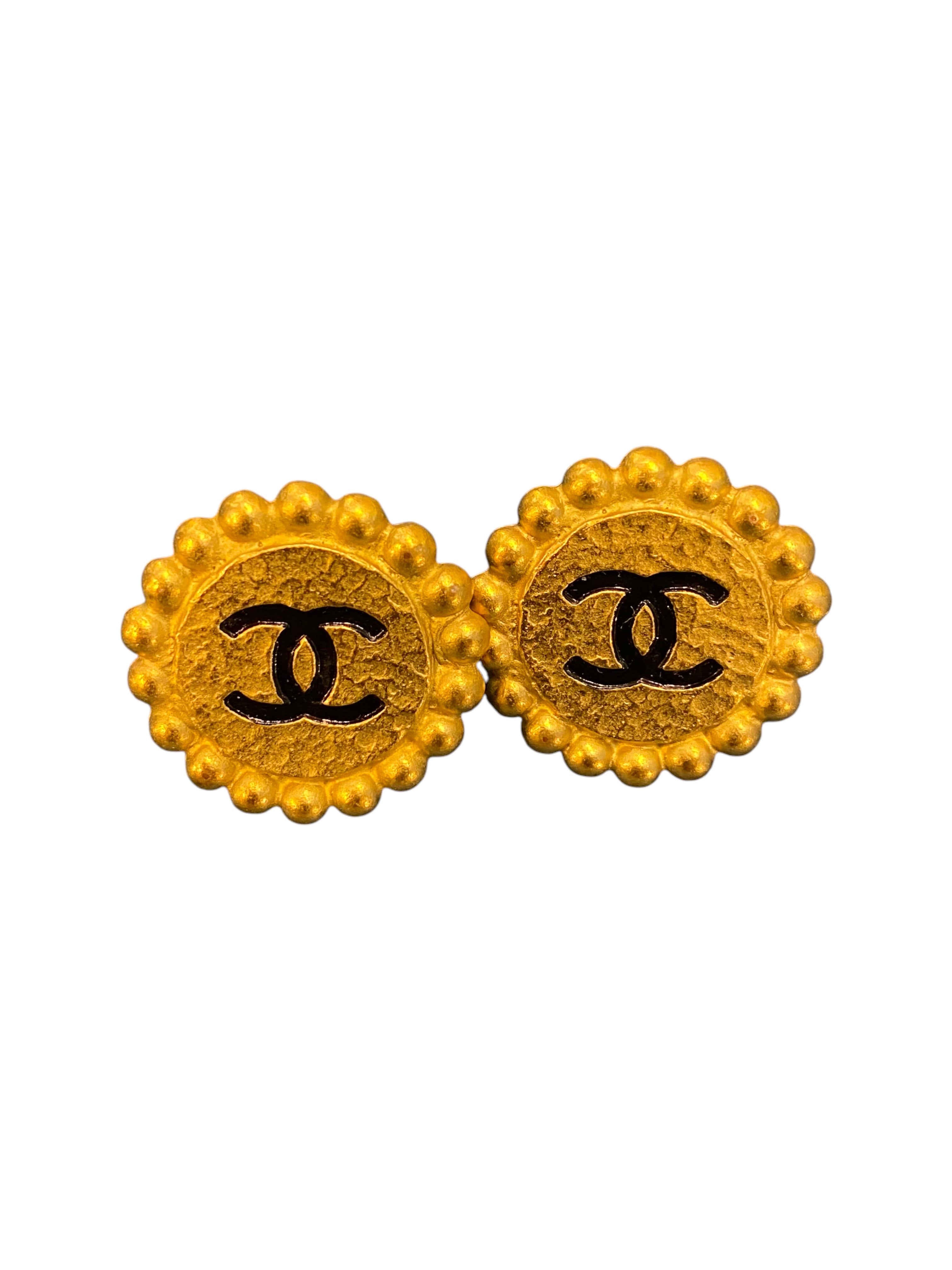 1994 Chanel Golden Double C Earrings