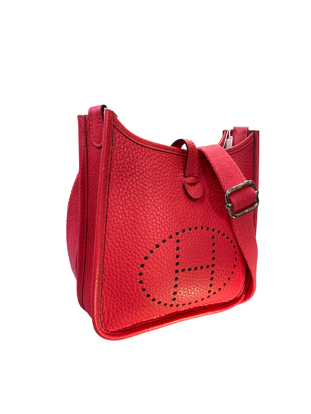 Mini Evelyne TPM Hermes Red Grained Leather