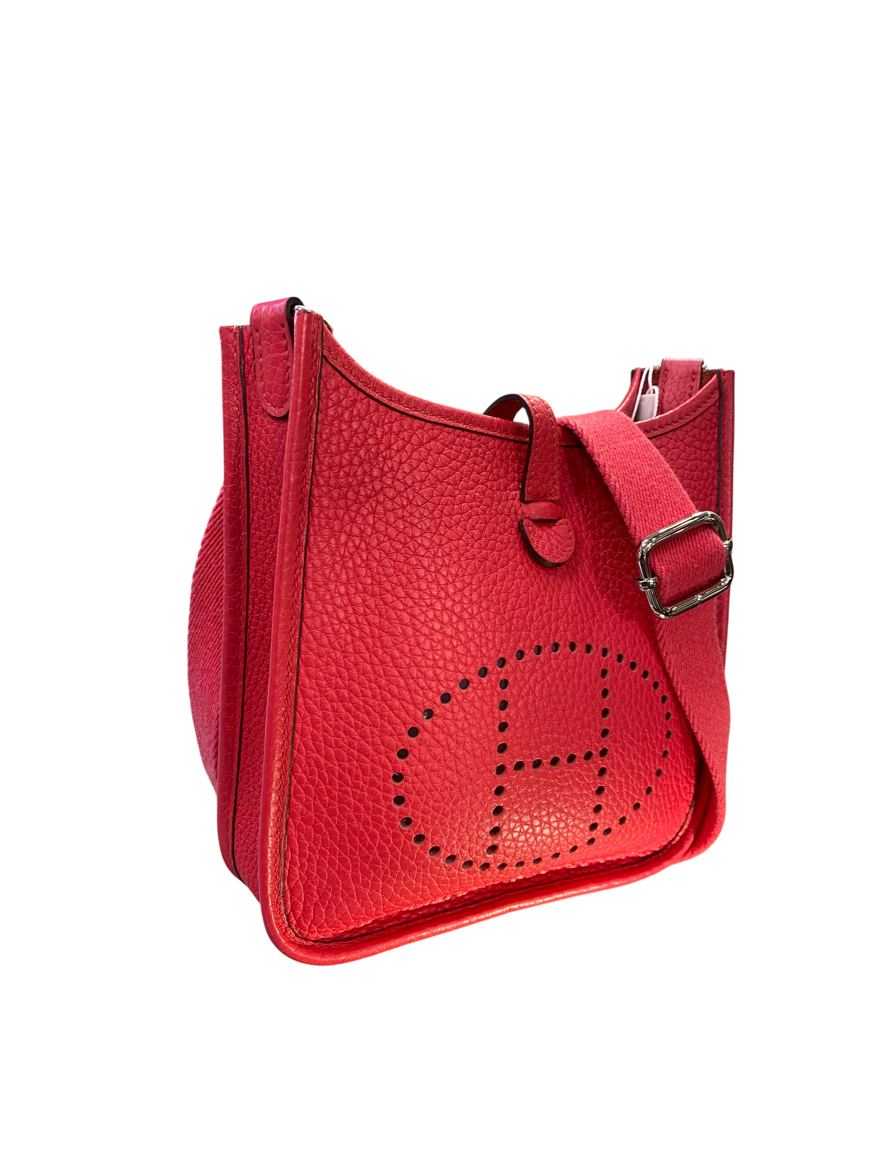 Mini Evelyne TPM Hermes Red Grained Leather