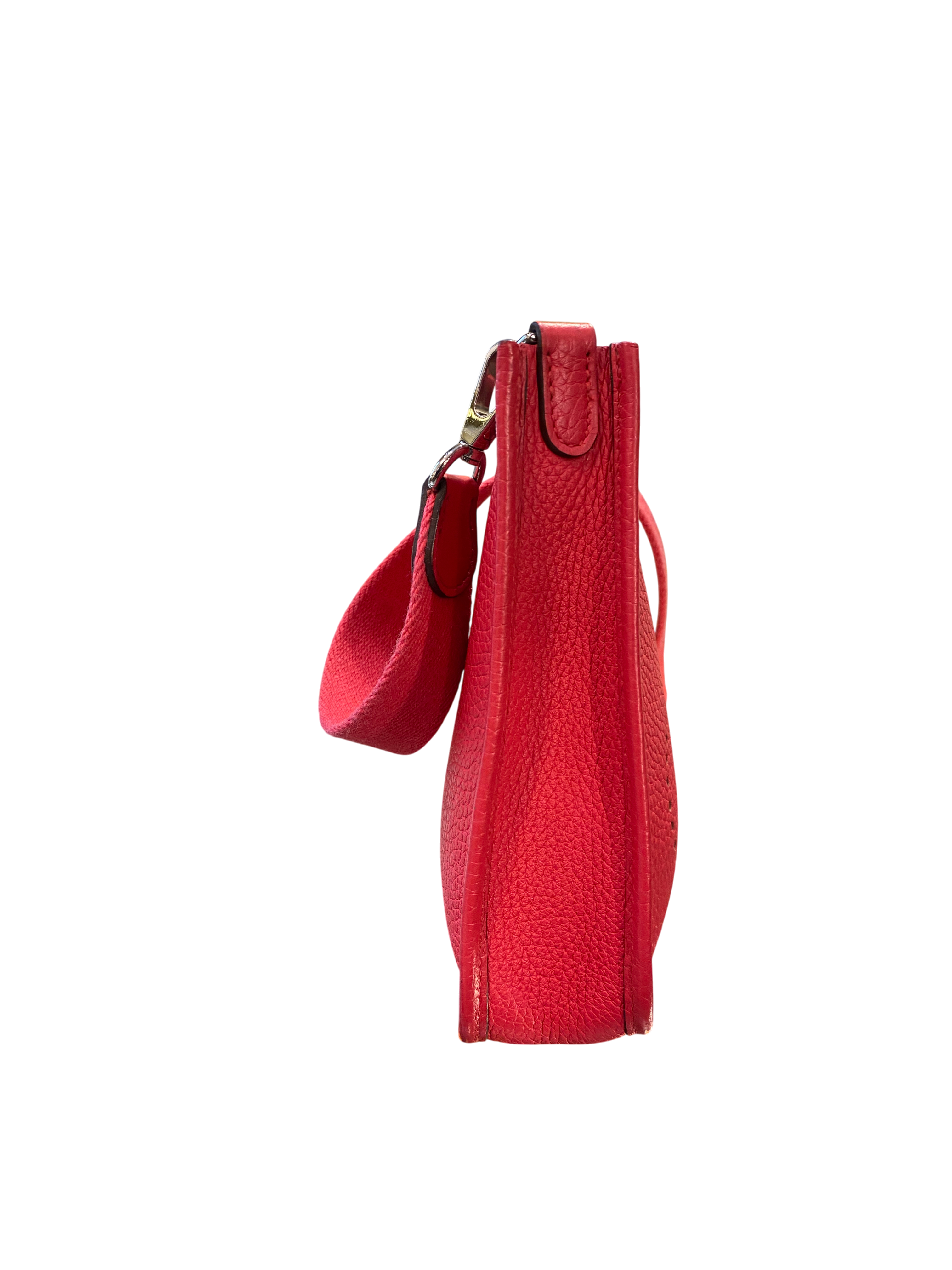 Mini Evelyne TPM Hermes Red Grained Leather