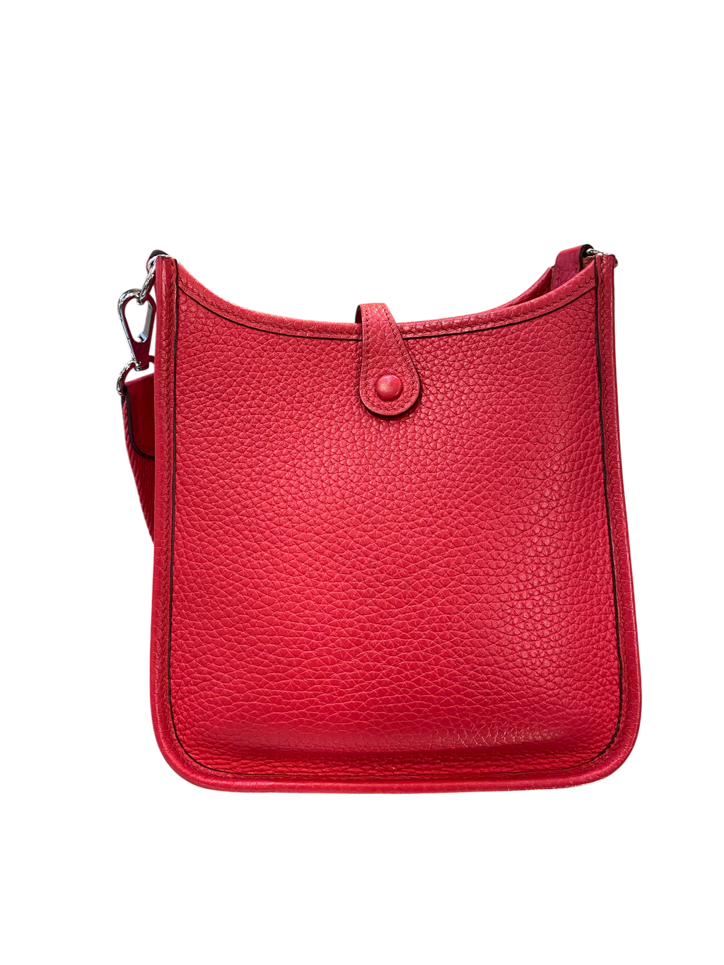Mini Evelyne TPM Hermes Red Grained Leather