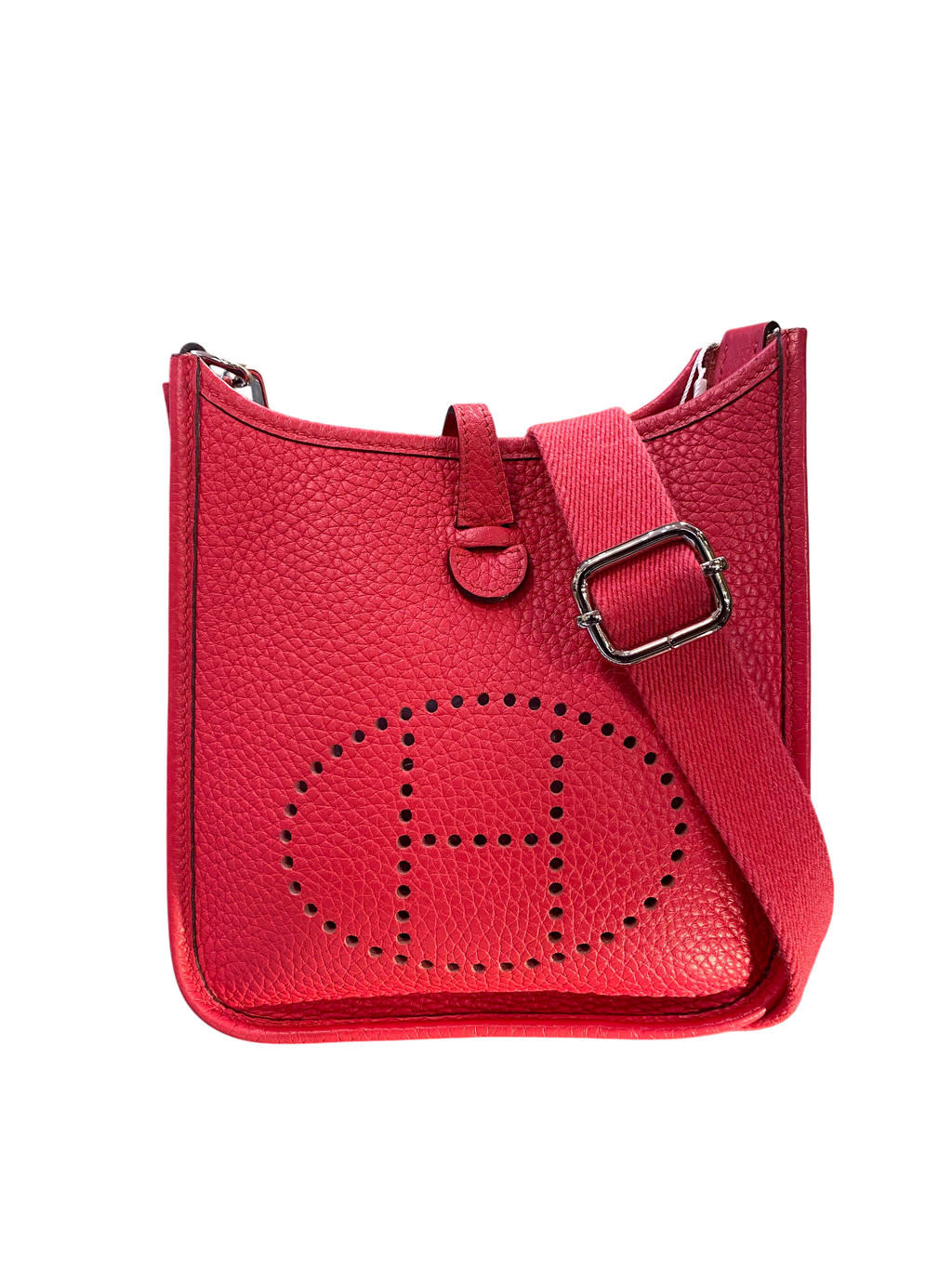 Mini Evelyne TPM Hermes Red Grained Leather